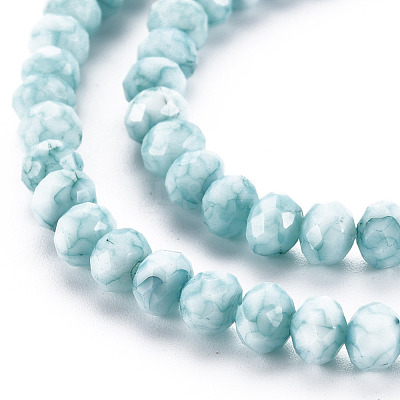 Opaque Baking Paint Glass Beads Strands EGLA-N006-009A-A04-1