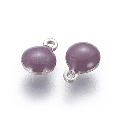 304 Stainless Steel Enamel Charms LS-STAS-O122-D-05P-1