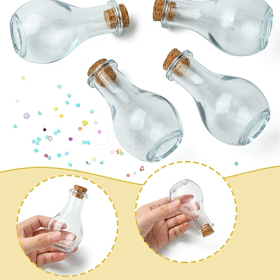 Star Heart PVC Plastic Paillette/Sequins Beads Wish Bottle DIY Making Kits DIY-FS0007-59-1