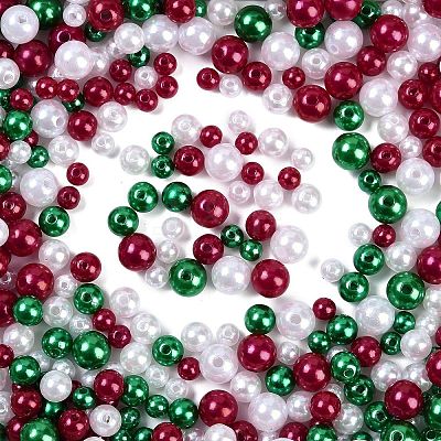 ABS Plastic Imitation Pearl Beads KY-G030-01J-1