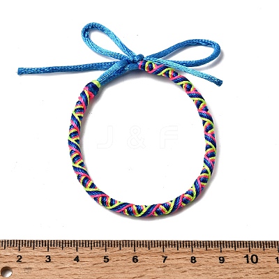 Adjustable Polyester Cord Braided Friendship Bracelets FB-CBA27E8-02B-1
