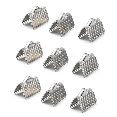 Iron Ribbon Crimp Ends E143Y-N-1