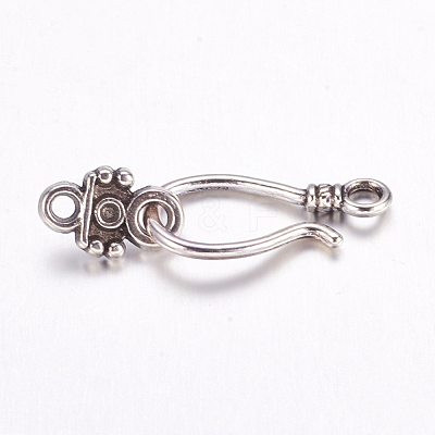 Tibetan Style Hook and Eye Clasps X-LF1278Y-NF-1