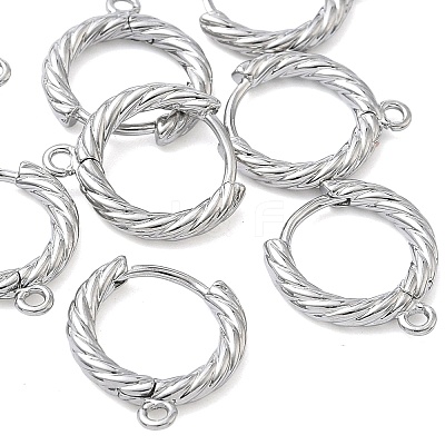 SHEGRACE Brass Hoop Earrings Findings XGR0152P-90P-1