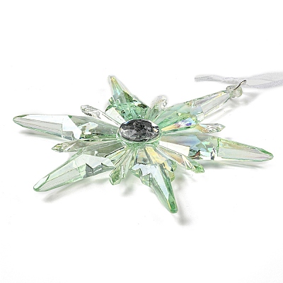 Christmas Transparent Plastic Pendant Decoration HJEW-G022-01C-1