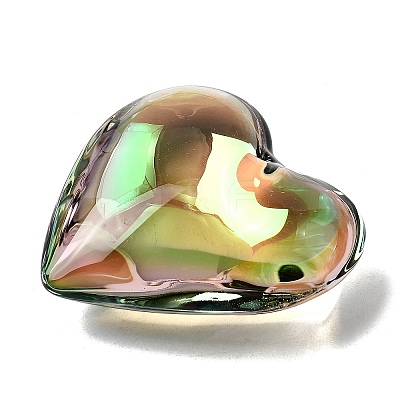 Electroplated Glass Pendants GLAA-G122-06B-1