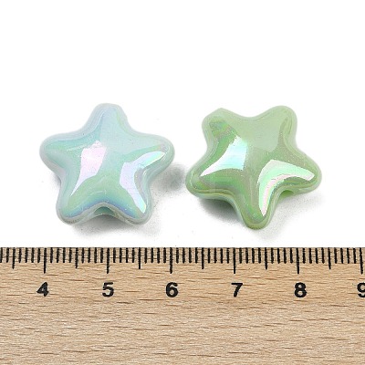 Opaque Acrylic Beads X-OACR-C022-20-1