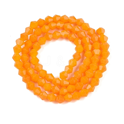 Opaque Solid Color Imitation Jade Glass Beads Strands EGLA-A039-P4mm-D04-1