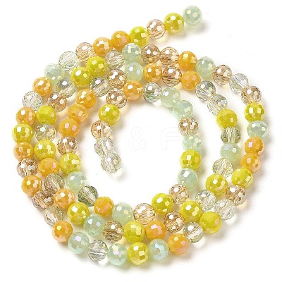 Electroplate Glass Beads Strands EGLA-C007-01C-1