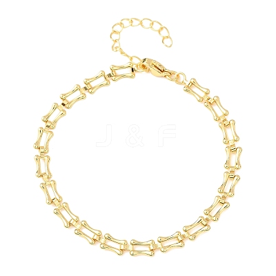 Brass Link Chain Bracelets for Women BJEW-C140-26G-1