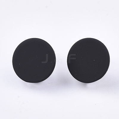 Spray Painted Iron Stud Earring Findings X-IFIN-S703-16A-1
