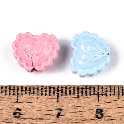 Baking Paint Alloy Beads PALLOY-T090-66-1