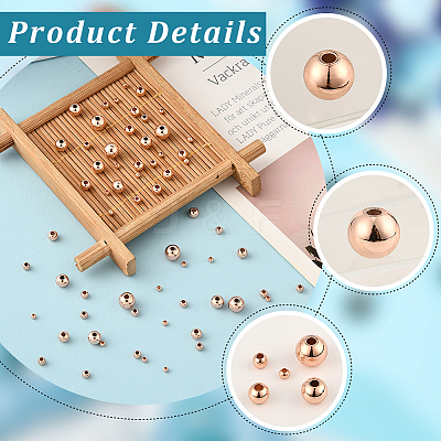 250Pcs 5 Styles Rack Plating Brass Spacer Beads KK-PA0001-02RG-1