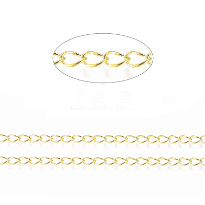 Brass Twisted Chains X-CHC-Q001-5x4mm-G-1
