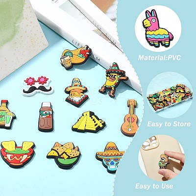 60Pcs 30 Styles PVC Cabochons KY-CJ0002-09B-1