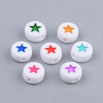 Opaque Acrylic Enamel Beads MACR-S273-34-1