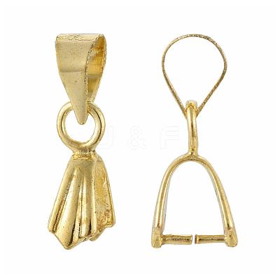 Brass Ice Pick Pinch Bails KK-E143-G-1