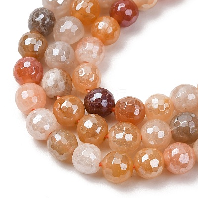 Electroplated Natural Golden Silk Jade Beads Strands G-B191-A06-6mm-1