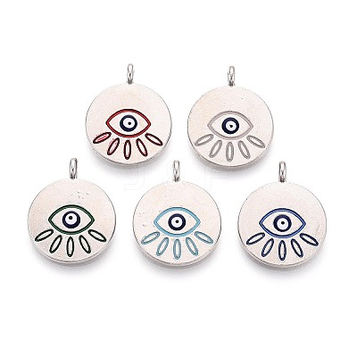 Alloy Enamel Pendants PALLOY-T092-13P-1
