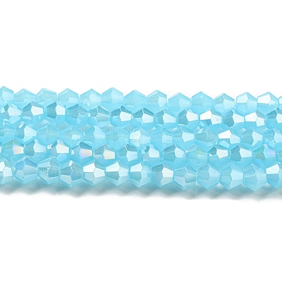 Imitation Jade Electroplate Glass Beads Strands EGLA-A039-J4mm-B03-1