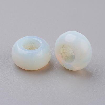 Opalite European Beads X-G-G740-12x6mm-20-1