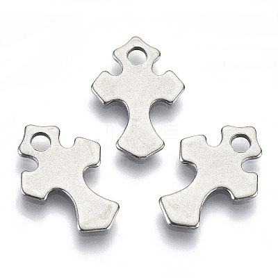 Non-Tarnish 201 Stainless Steel Tiny Cross Charms LS-STAS-R116-090-1