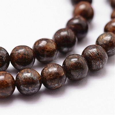 Natural Bronzite Bead Strands G-D840-57-4mm-1