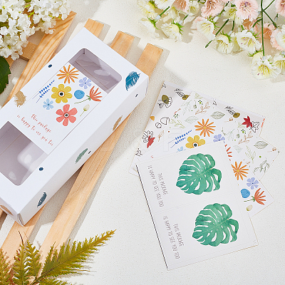 4 Bags 4 Styles Coated Paper Sealing Stickers DIY-GA0002-15-1