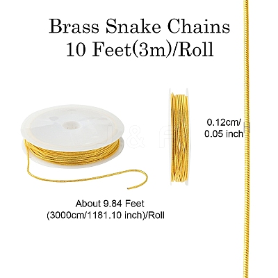 Brass Snake Chains CHC-YW0002-01S-1
