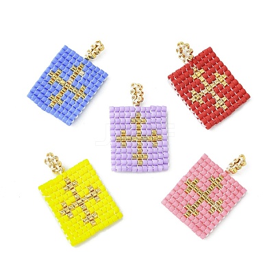 Handmade MIYUKI Japanese Seed Loom Pattern Seed Beads PALLOY-MZ00134-1