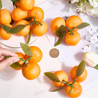 6Pcs Foam Simulated Orange Model AJEW-SP0003-61-1
