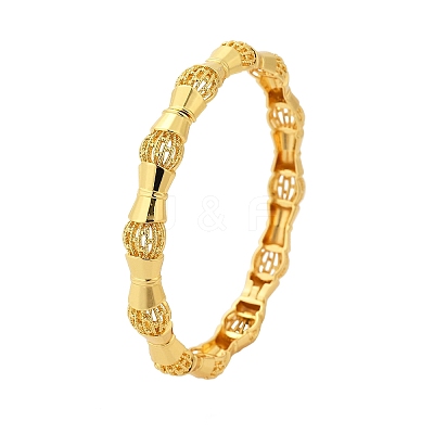 Brass Bangles for Women BJEW-D313-04G-1