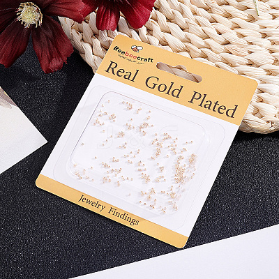 3Bags Brass Crimp Beads KK-BBC0026-10C-1