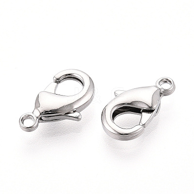 Brass Lobster Claw Clasps KK-YW0004-01B-P-1