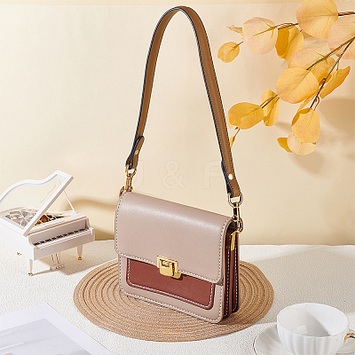 1Pc Cowhide Bag Handles with Alloy Clasps FIND-PH0028-16A-1