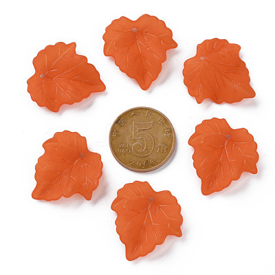 Autumn Theme Transparent Frosted Acrylic Pendants PAF002Y-19-1