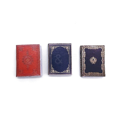 3Pcs Paper Book Miniature Ornaments PW-WG81641-01-1