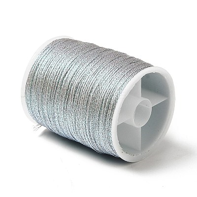 12 Rolls 12 Colors 6-Ply PET Polyester Metallic Thread OCOR-L046-02-1