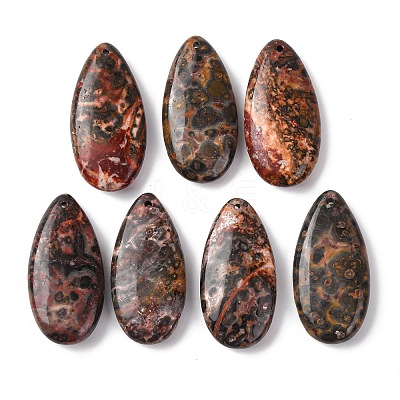Natural Leopard Skin Jasper Pendants G-F731-04G-1