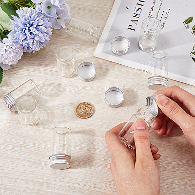 Clear Glass Bottles Bead Containers CON-SC0001-11S-02-1