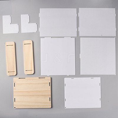 3-Tier Rectangle Clear Acrylic Minifigures Display Boxes ODIS-WH0017-104B-1