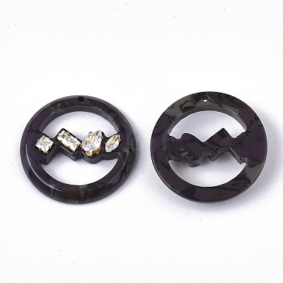 Cellulose Acetate(Resin) Pendants LS-KY-S163-101B-02-1
