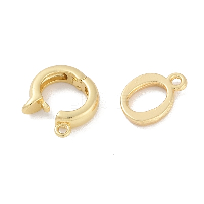 Rack Plating Brass Fold Over Clasps KK-A224-27A-G-1