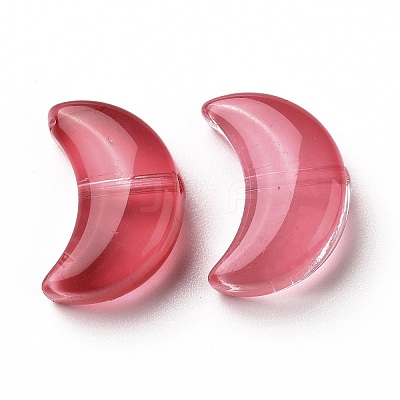 Transparent Spray Painted Glass Beads GLAA-I050-04-1