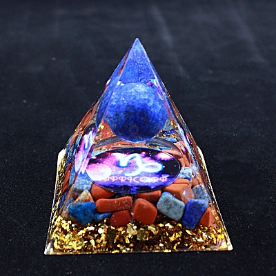 Luminous Constellation Orgonite Pyramid Resin Energy Generators PW-WGB3061-10-1
