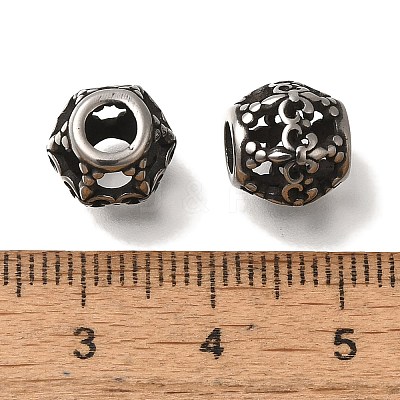 304 Stainless Steel European Beads STAS-D191-08F-AS-1