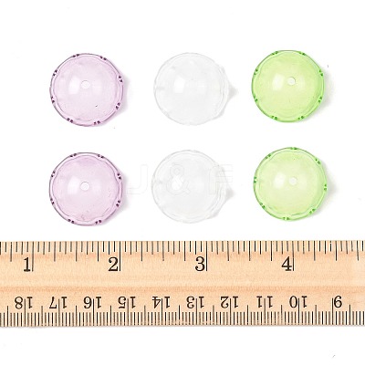 50Pcs 3 Colors Transparent Acrylic Bead Caps OACR-FS0002-45-1