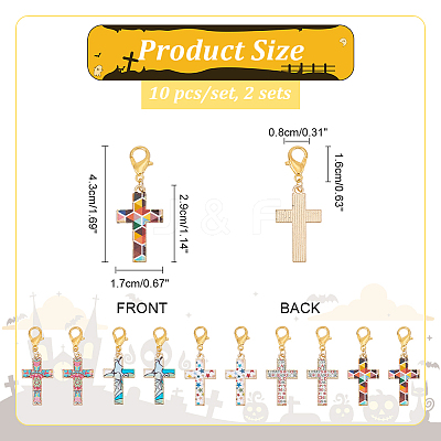 Religion Theme Cross Stitch Markers HJEW-AB00186-1