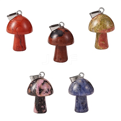 Natural Gemstone Pendants G-SZ0001-90-1