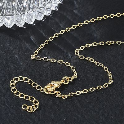 2MMM Brass Cable Chain Necklaces for Women KK-CBA2293-01G-1